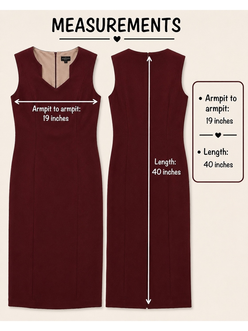 Connected Apparel Women’s Size 14 Burgundy Sheath Cocktail Dress Sleeveless - Picture 4 of 4